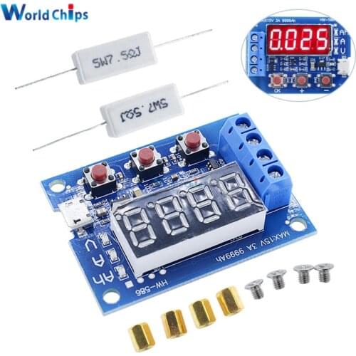 HW-586 ZB2L3 1.2v 12v 18650 Li-ion Lithium Battery Capacity Tester Resistance Lead-acid Battery Capacity Meter Discharge Tester