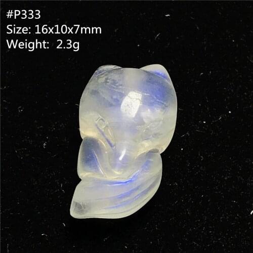 Top Natural Moonstone Pendant Jewelry For Women Man Fox Blue Crystal Healing Stone Love Carved Gift Light Beads Gemstone AAAAA