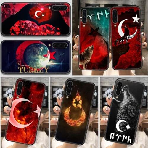 Turkey Turkish Flag Phone Case For Samsung Galaxy A 10 12 20E 21S 30 32 40 50 51 52 70 71 72 5 6 7 2016 2018 black art coque tpu
