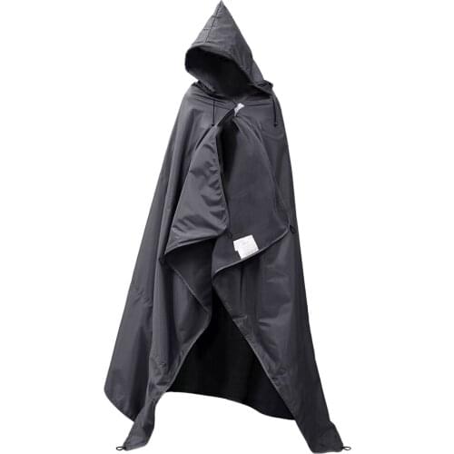 Outdoor Hooded Stadium Blanket Wearable Waterproof Windproof Fleece Hooded Blanket With Storage Bag For Camping Picnic Sports