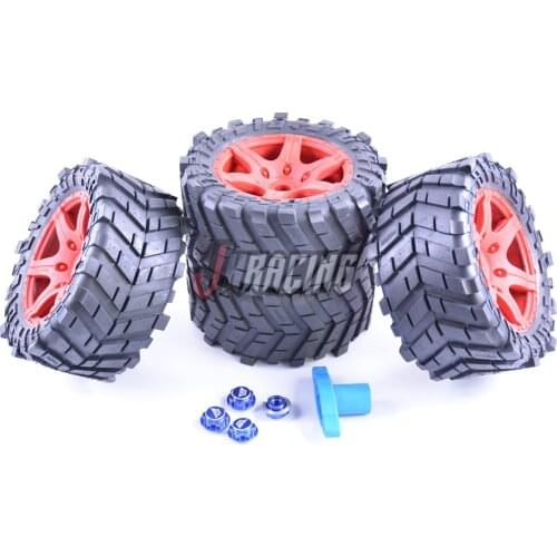 Waterproof widened wear-resistant off-road tire assembly for LOSI 5IVE-T DBXL TRAXXAS X-MAXX 220X105MM