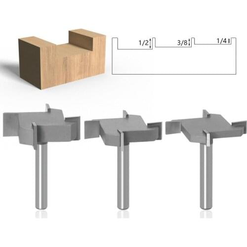 High quality 1/4PC 1/4''(6.35mm) 6mm Shank Four edge T-Slot Slotting Router Bit Carbide End Milling Cutter Wood Router Bit