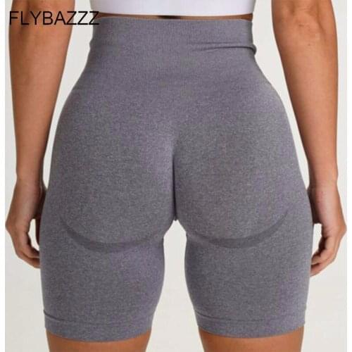 2020 New Womens High Waist Seamless Yoga Shorts Push Up Hip Gym Shorts Breathable Fitness Leggings Stretch Female Sports Shorts