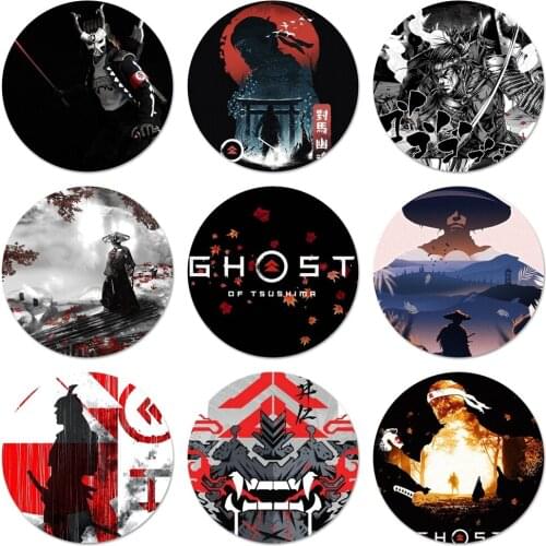 Ghost of tsushima Badge Brooch Pin Accessories For Clothes Backpack Decoration gift 58mm