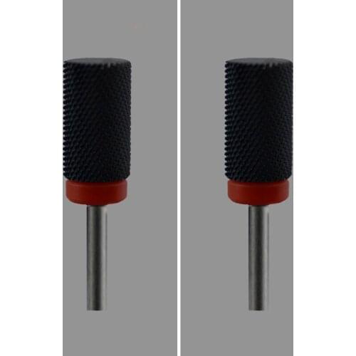 2pcs Black Ceramic Nail Drill Bit - Large Barrel Bit F