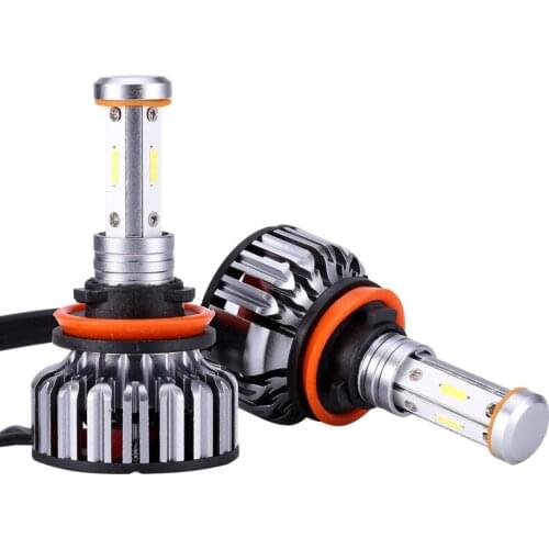 2Pcs V18 4 Face 8000Lm Csp Car Headlight 60W / 360 Degree No Dead Angle Lighting Lamp 3 Kinds Of Lights Can Be Replaced H11