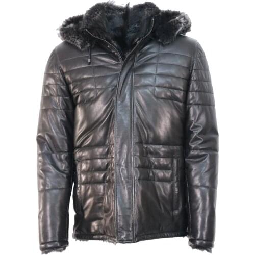 2021 Fur Collar Genuine Toscana Leather Jacket Men Black Brown Sheepskin Coat Winter Bomber Jacket Male