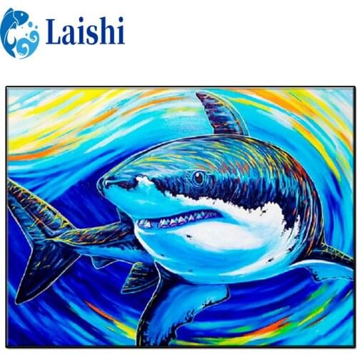5D DIY Doodle animal art, dolphin Diamond Painting Full Square/Round Drill Diamond Embroidery Rhinestone Mosaic Home Decor