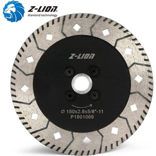 Z-LION 6 Inch Diamond Saw Blade 1piece Double Segments with 5/8-11 Thread for Marble Granite Stone Pavers Concrete Cutting