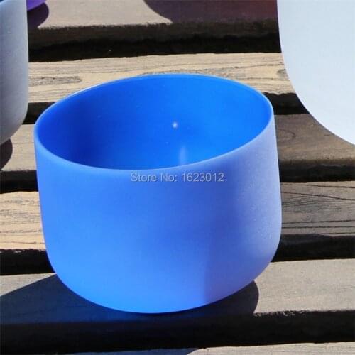 9" Chakra Color Quartz Crystal Singing Bowl With Any Color Any Tone of C D E F G A B free suede mallet and O-ring