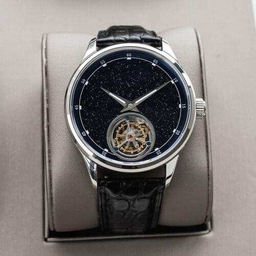 Sugess Luxury Flying Tourbillon Watch Seagul Movement ST8230 Watches Mens Sapphire Watch Tourbillon Skeleton Luminous Watch Men