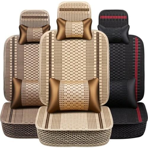 1PCS Car Seat Cover,Luxury Car Seat Cushion Hand-woven Ice Silk Car Seat Cover Summer Front Seat Universal Car Seat Cushion