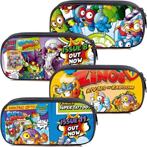 3D Anime Super Zings Series 6 Pencil Case Storage Pouch Superzings Make Up Box Hot Multifunction Stationery Cosmetic Case Gifts