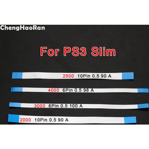 ChengHaoRan 10pcs For Sony PS3 Slim 2000 2500 3000 4000 Power Switch Flex Cable 6Pin 10Pin Flexible Flat Ribbon Cable
