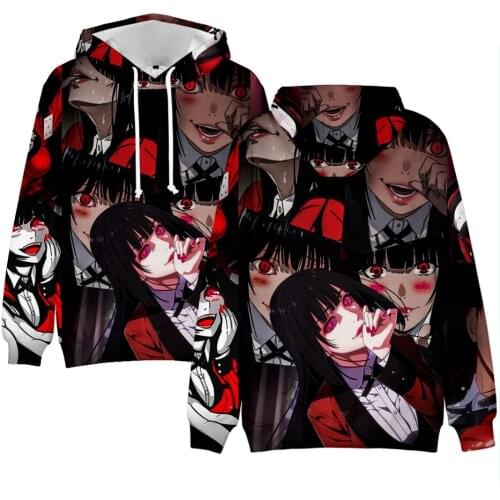 Hoodie Anime Kakegurui Cosplay Costume 3D Hoodie Jabami Yumeko Boys/girls Clothing Igarashi Sayaka Sweatshirt Casua Kids Clothes