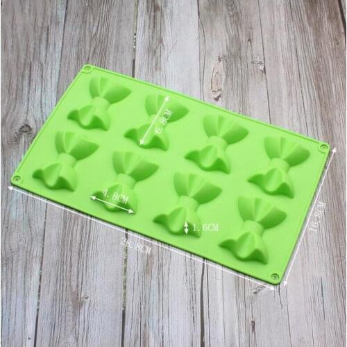 Glue Drop Bow 8 with bow silicone cake mold, DIY chocolate moss baking mold