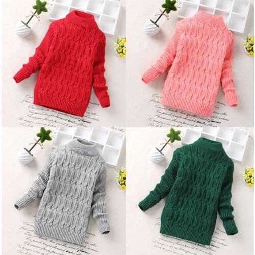 Korean New Girls Sweater Winter Girls Knitted Elastic Shirt Girls Sweater