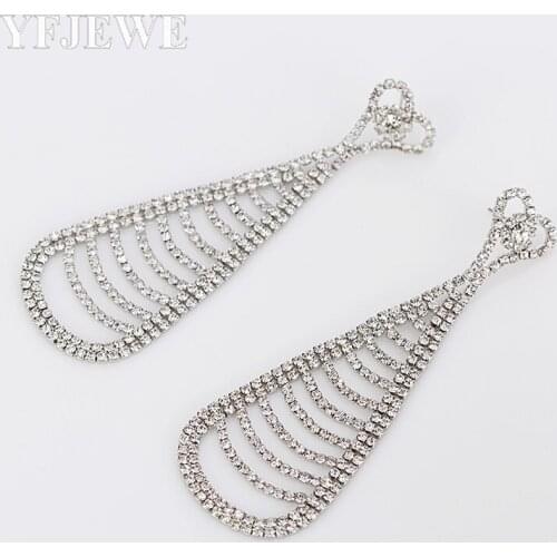 YFJEWE Hot Fashion Earings 100% Brand Jewelry Crystal Earring Silver Plated drop Earrings Jewelry For Women Bijoux E340