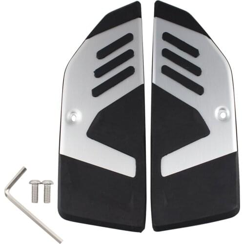 Motorcycle Silver Passenger Footboard Steps Footrest Foot Pegs Plate Pad For Yamaha TMAX 530 T-MAX 530 T max 530 2017 2018
