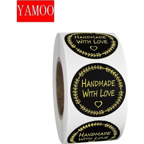 Handmade Love Thank You Floral Stickers Label Cake Packaging Cute Stationery