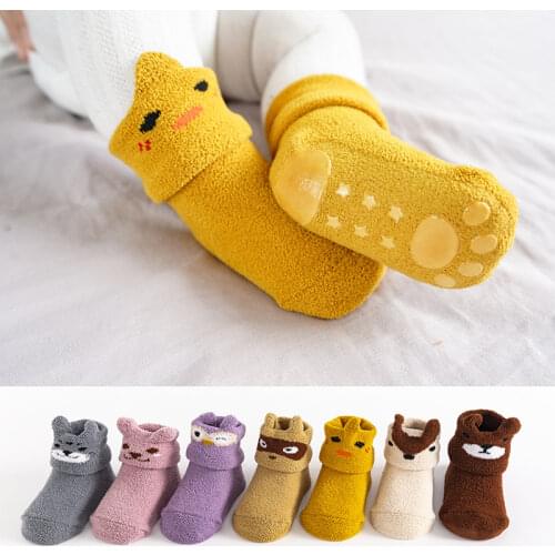 Baby Girl Socks Childrens Floor First Walkers Socks Boy Christmas Warm Antiskid 2020 Winter Clothes Newborn Cartoon Cheap Stuff