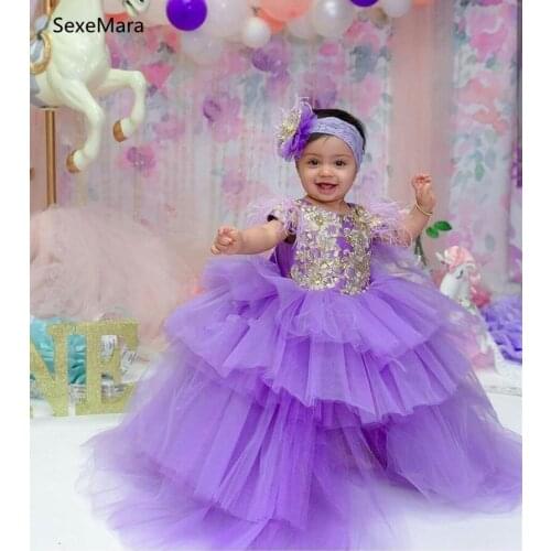 New High Low Baby Girl Dress Cap Sleeve Lace Vintage Retro Kids Clothes for Girls Christmas Princess Birthday Party Gown