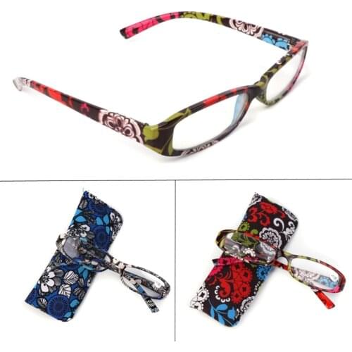 Striped Reading Glasses Presbyopia Resin Lens Eyeglasses With Bag +1.0~+4.0 W215