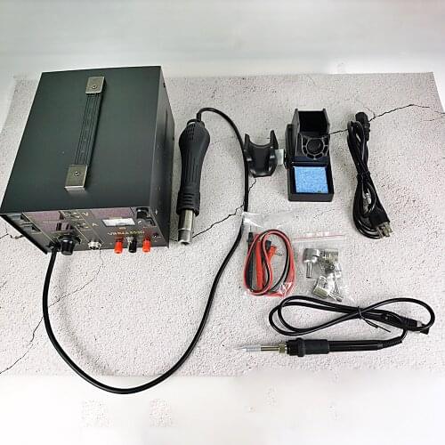 Hot Air Gun Rework Station 3 IN 1 YIHUA 853D 1A SMD Soldering Irons Power Supply Hot Air Gun Rework Solder Silica Gel