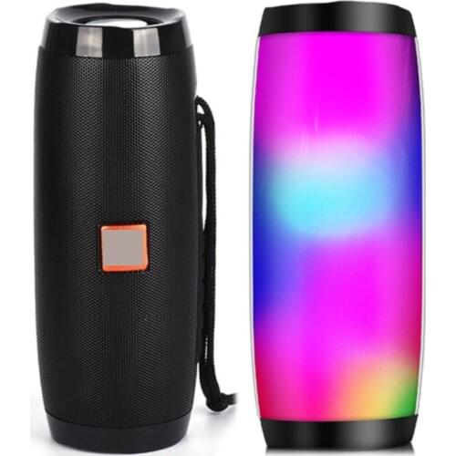 Portable Subwoofer waterproof Speakers Wireless Bluetooths soundbar BoomBox Outdoor speaker HIFI TF FM Radio with LED Ligh