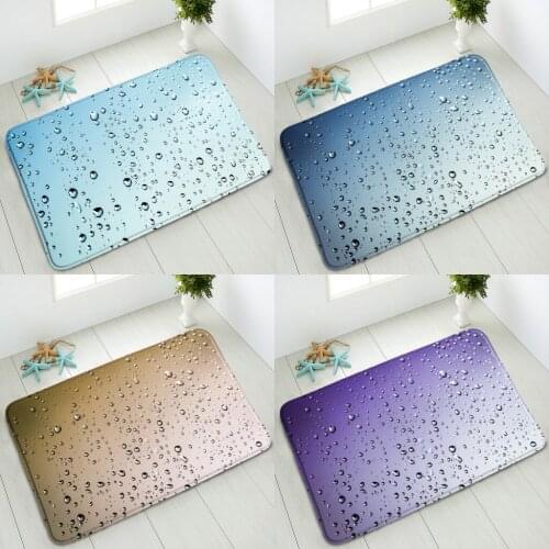 Anti-Slip Bath Mat Raindrops Color Background Indoor Floor Mat Kitchen Bedroom Doormat Rug Absorbent Carpet Foot Pads Home Decor