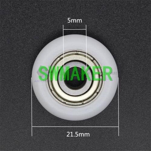 SWMAKER 5pcs 3D printer R type nylon plastic pulley bearing carving spherical wheel 5*21.5*7mm