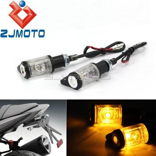 Motorcycle LED Turn Signals Amber Light Blinker For BMW Honda Yamaha Suzuki Kawasaki Triumph Tail Tidy Indicators