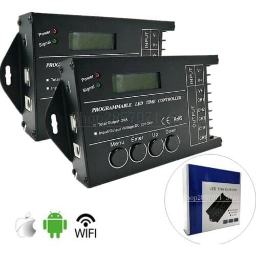 LED upgraded TC420 TC421 time programmable 5 CH output led strip light controller, Widely used in aquariums, fish tank, plant gr