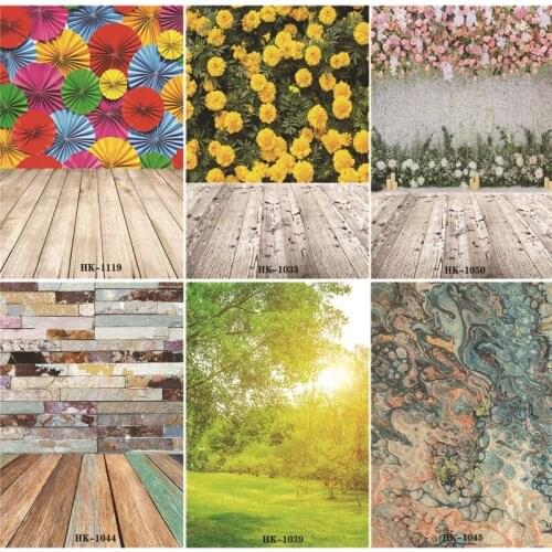 Vinyl Custom Photography Backdrops Prop Wall and floor flower Photography Background #0192