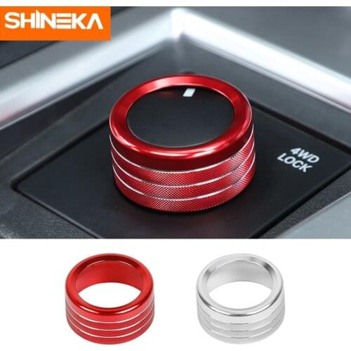 SHINEKA Interior Accessories For Dodge Nitro Car 4WD Four Wheel Drive Switch Button Trim Ring Cover For Dodge Nitro 2007-2012