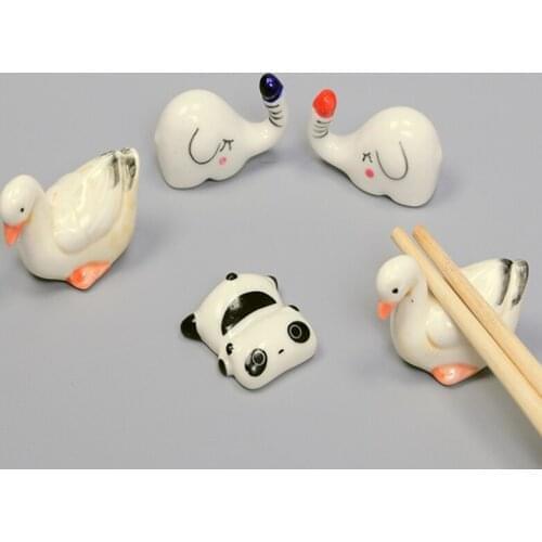 1000pcs panda duck elephant shape ceramic chopstick holders fish Rack Home Decoration Ceramic handicraft ornaments pen holder
