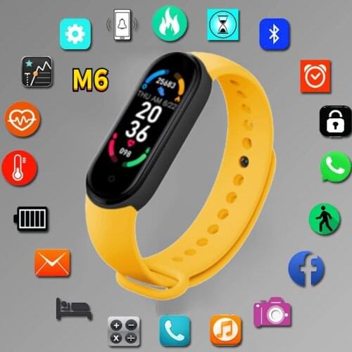 2021 M6 Smart Watch Men/Women Smartwatch Heart Rate Fitness Tracking Sports Bracelet For Apple Xiaomi Android Ios Phones Watches
