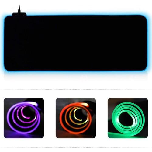 300x800mm Colorful RGB Mouse Pad Anti-Slip Desk Rubber Pad USB Wired Lighting Backlight Gaming Mouse Mat for PC