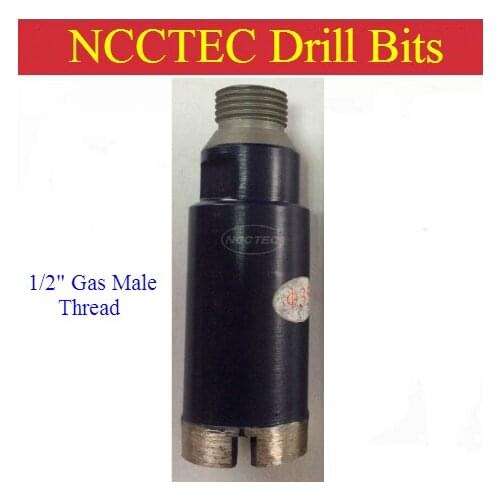[1/2" Gas Male Thread] 1‘’ 2‘’ inches Diamond CNC core Drill Bits | 25x40 50X50mm granite hole saw