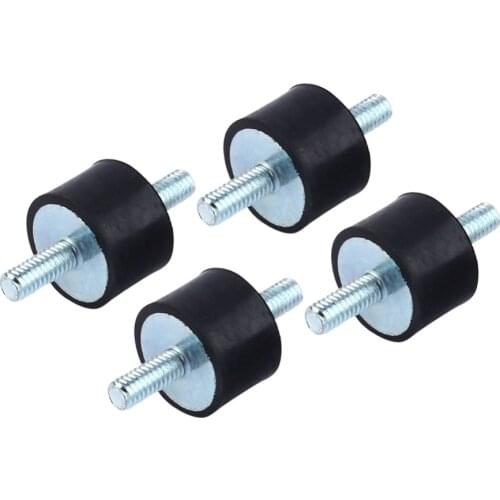 4pcs Double Male Thread Rubber Shock Absorbers Anti Vibration Silentblock Boat Car Bobbin Shock Absorber Tools M3 M4 M6 M8