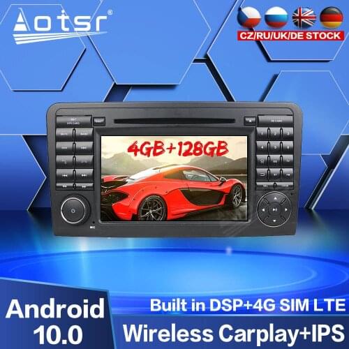 128GB DSP Car Multimedia DVD Player For Benz ML CLASS W164 2005-2012 ML300 ML350 ML450 ML500 Android Radio Tape Recorder Video