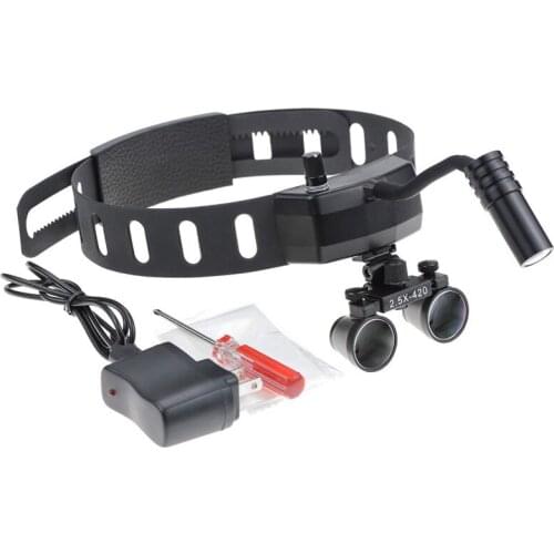 Wireless Medical Headlight 5W LED Headlamp+2.5/3.5X Dental Surgical Loupes USB Rechargeable Port