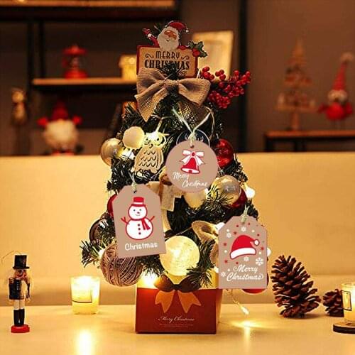 Kraft Paper Tag With Rope Label Snowflake Xmas Tree Santa Claus Gift Bell Retro Gift Package Tag Wedding Party Supplies Decor