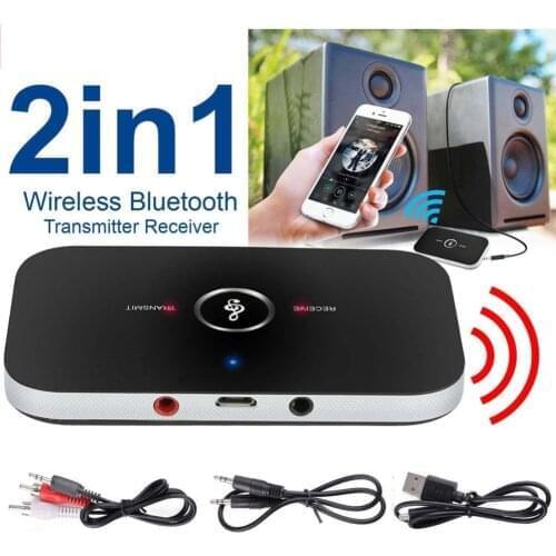 Bluetooth-compatible V4 Transmitter Receiver Wireless A2DP Audio 3.5mm Aux Adapter Hub A6