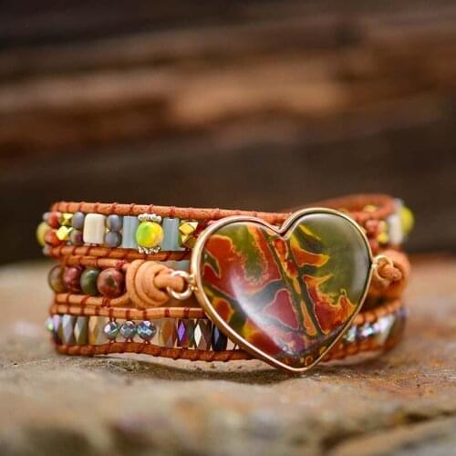 Boho Emperor Stone Bracelets Nautural Stone Tibetan Beads Color of Love Bracelet Jewelry Charm Bracelets for Women Dropshipping