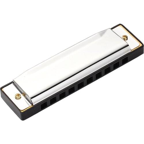 10 Holes Children Harmonica Stainless Steel Chromatics Harmonica Mouth Organ Harp Music Musical Instrument