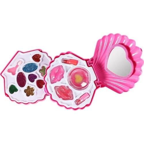 Kids Girls DIY Makeup Toy Makeup Fashion Eyeshadow Lipstick Pretend Play Cosmetics Toy Furniture Household Supplies