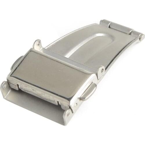 Stainless Steel Double Push Button Clasp Buckle for Watch Strap Band Deployment Fold Buckle 14mm,18mm,20mm,22mm,24mm