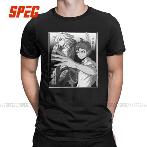 Nagito Komaeda And Hajime Hinata T Shirts Mens 100% Cotton Novelty T-Shirt O Neck Danganronpa Tees Short Sleeve Clothes Graphic