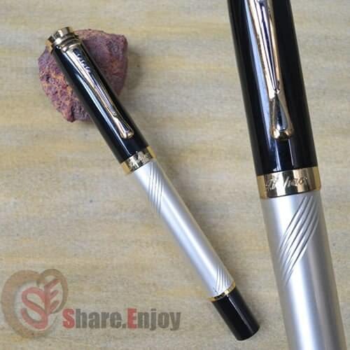 JINHAO 500 MILK WHITE AND GOLDEN MEDIUM NIB FOUNTAIN PEN